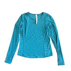 Lululemon long sleeve shirt, turquoise size 8